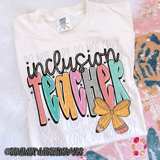 Inclusion Teacher with Pencil Bow