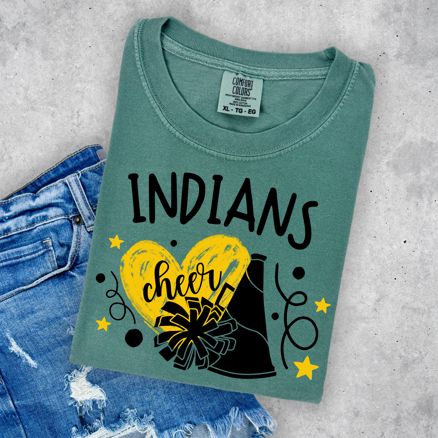 Indians Cheer Yellow Heart