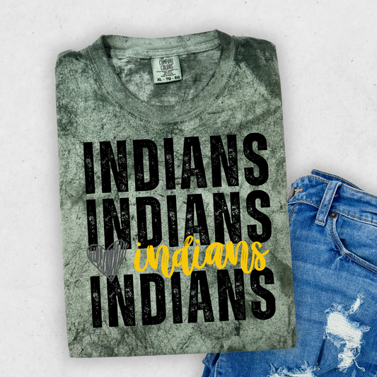 Indians stacked with Yellow Indians