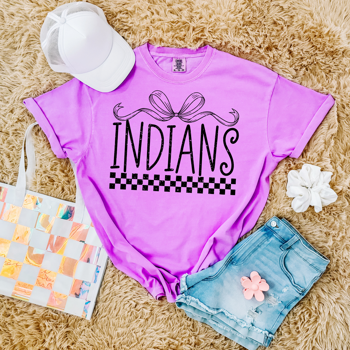 Indians with Bow and Checkered