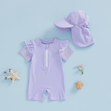 Seersucker Embroidered Bathing Suits and Coverups