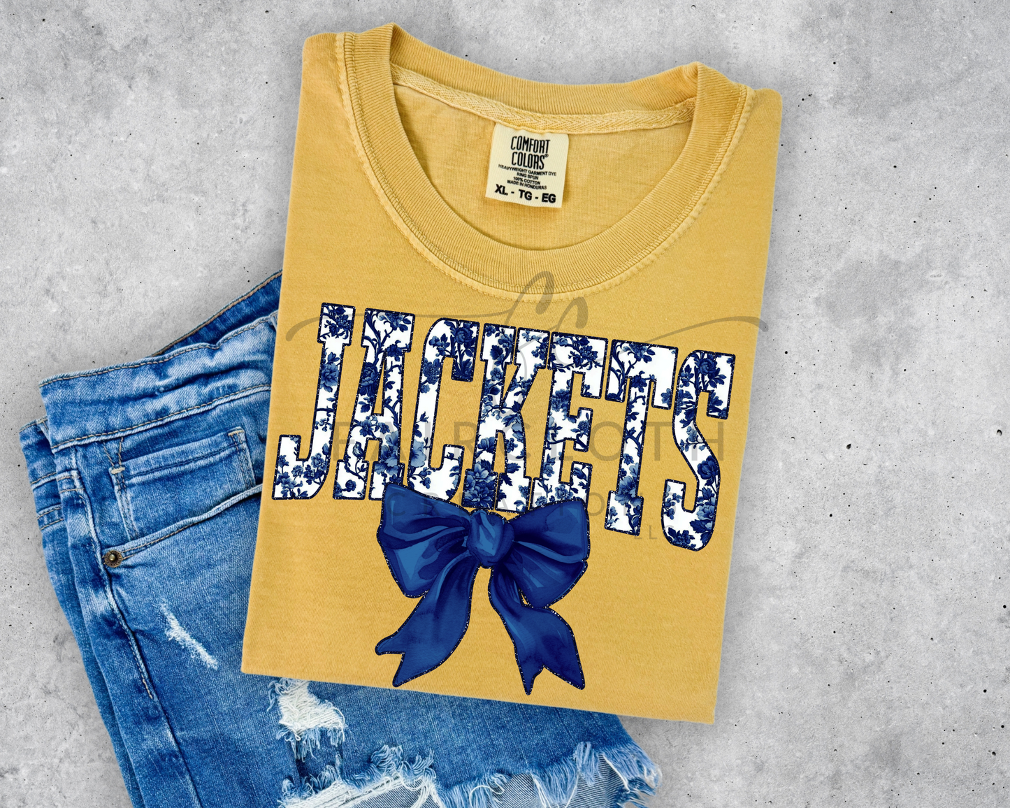 Jackets Navy Floral with Bow