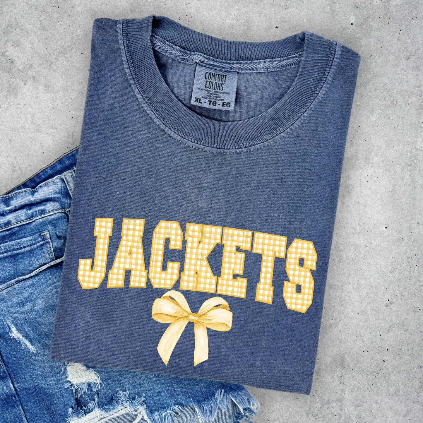 Jackets Yellow Plaid with Bow