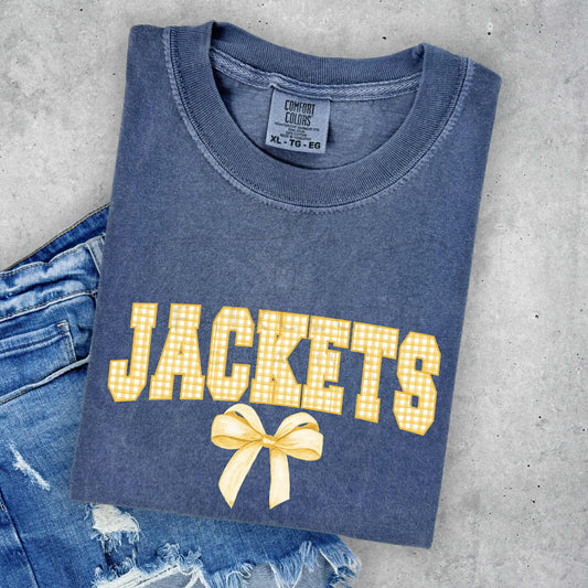 Jackets Yellow Plaid with Bow