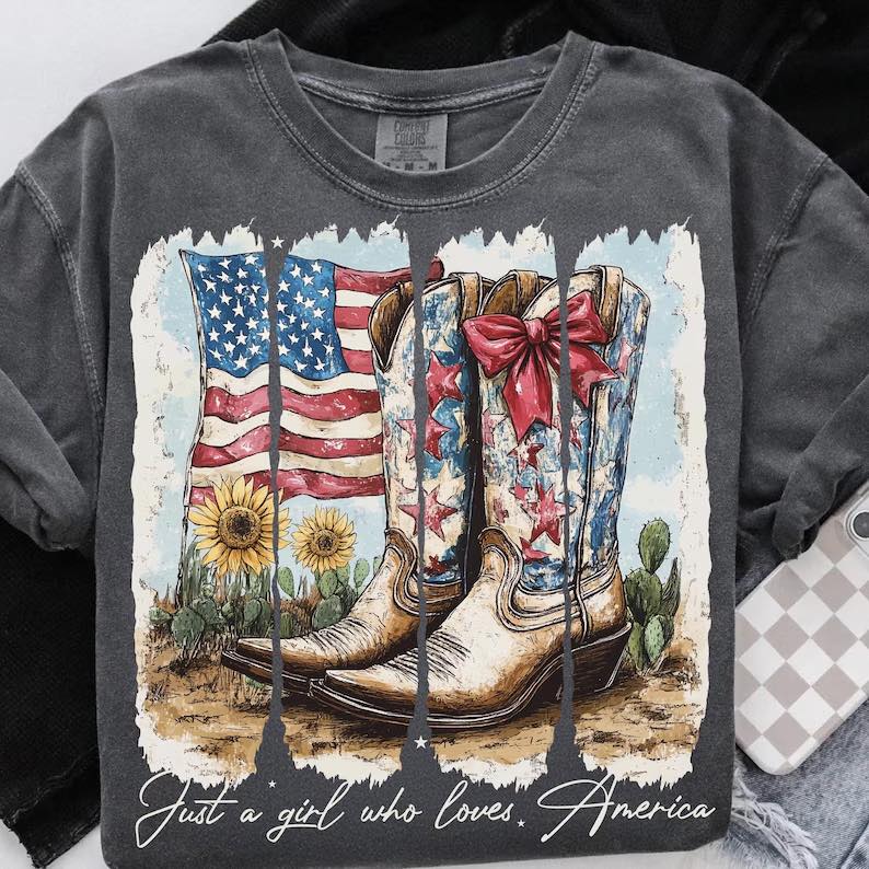 Just Girl Who Love America Boots