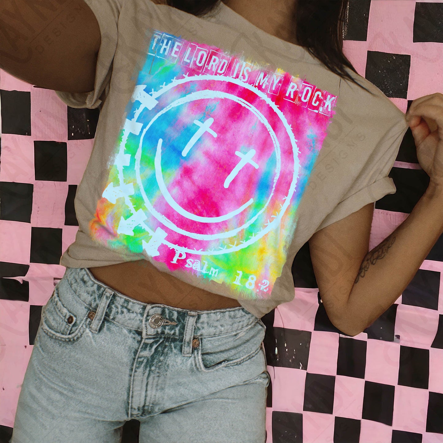 Lord is my Rock 4- Pink Tie Dye