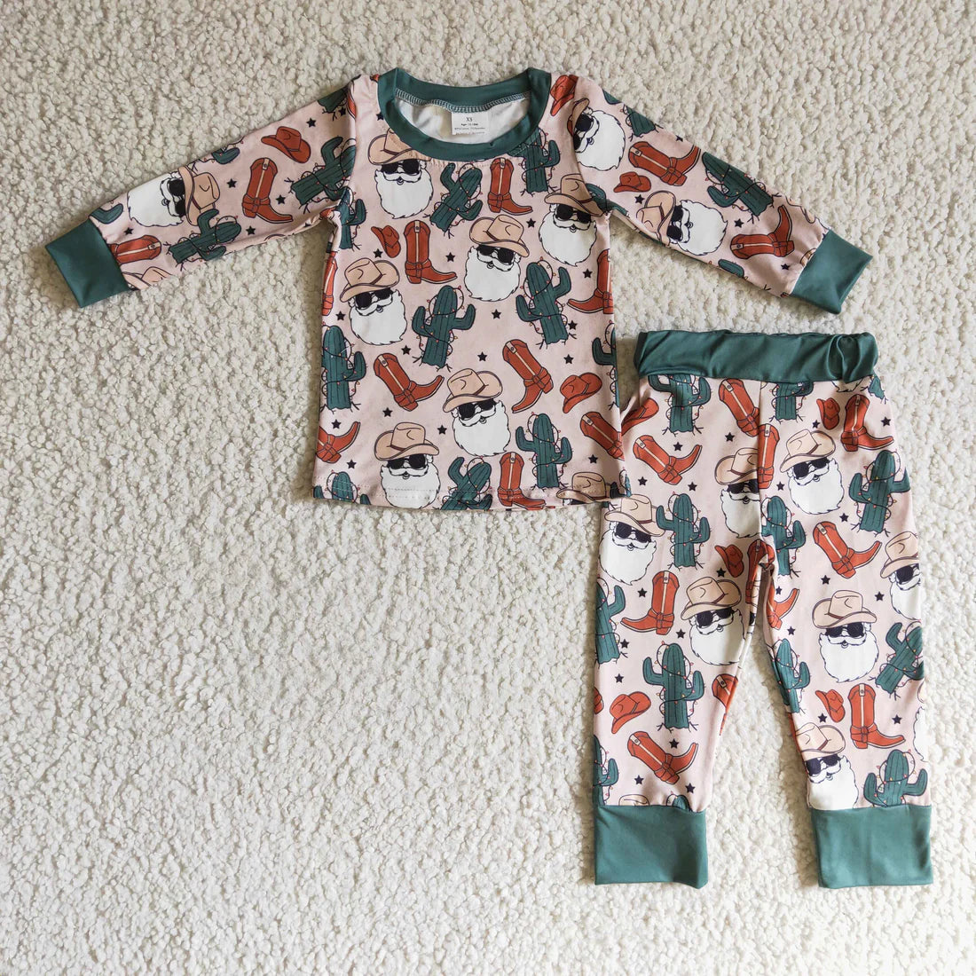 Santa Cactus Boots PJ Set
