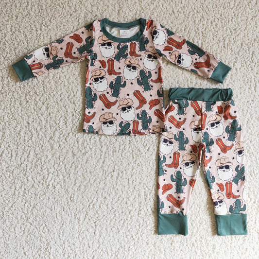 Santa Cactus Boots PJ Set