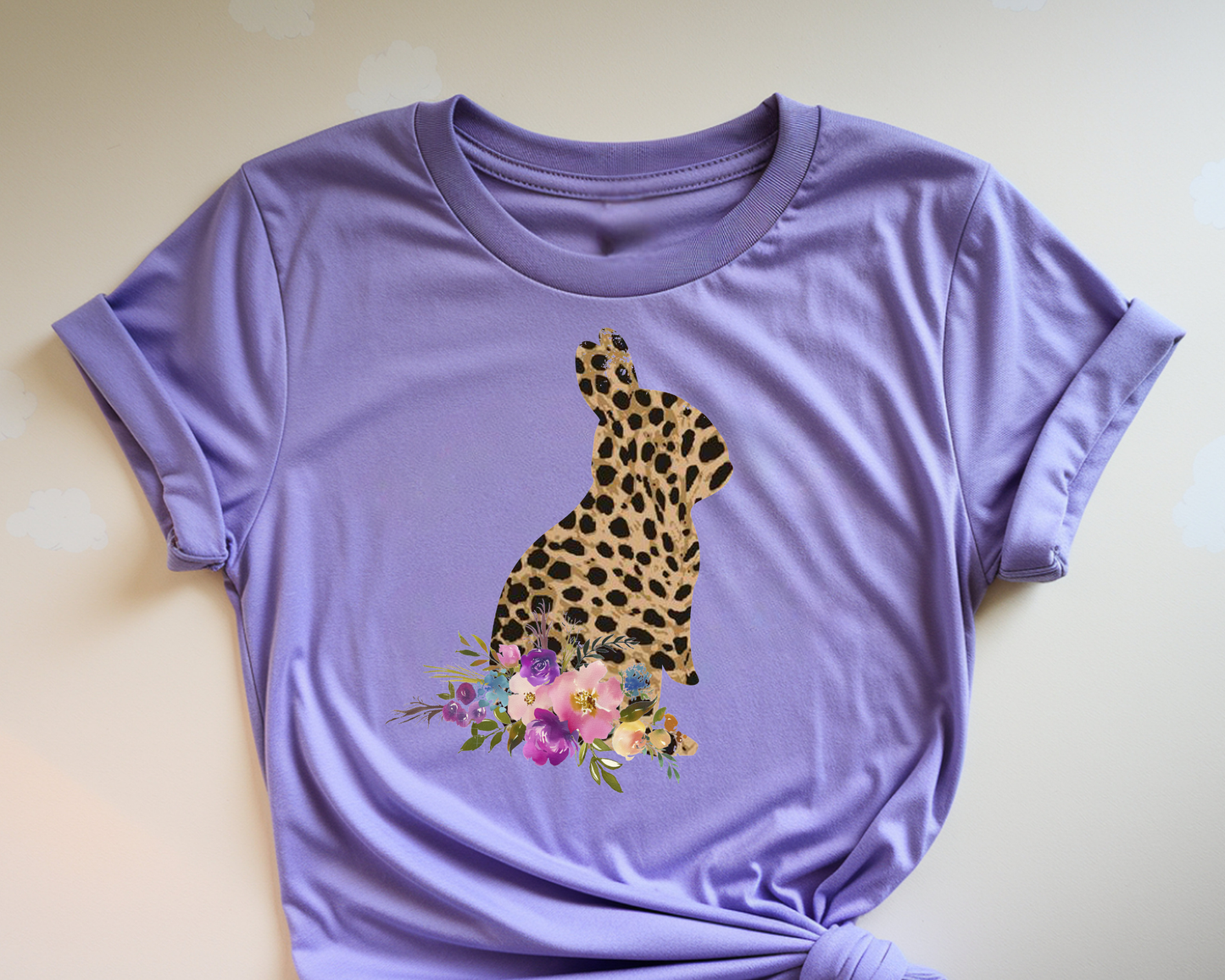 Leopard Bunny Flowers at Bottom