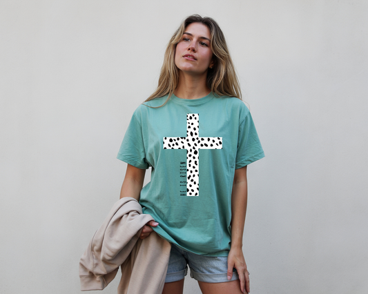 Leopard Cross He is Risen
