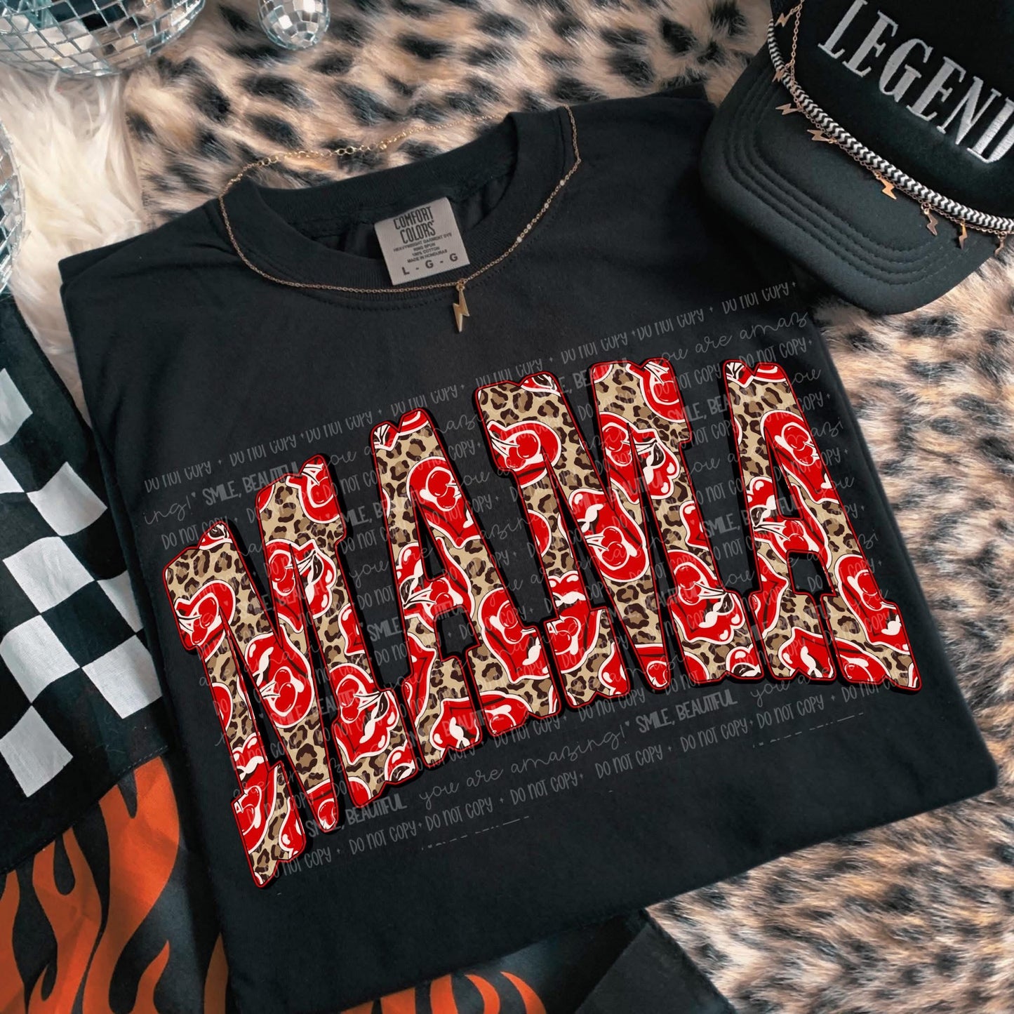 Leopard and Red Tongues Mama