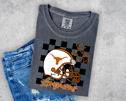 Longhorns checkered Back