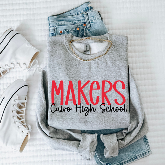 Makers- Cairo High School- Preppy- Red and Black