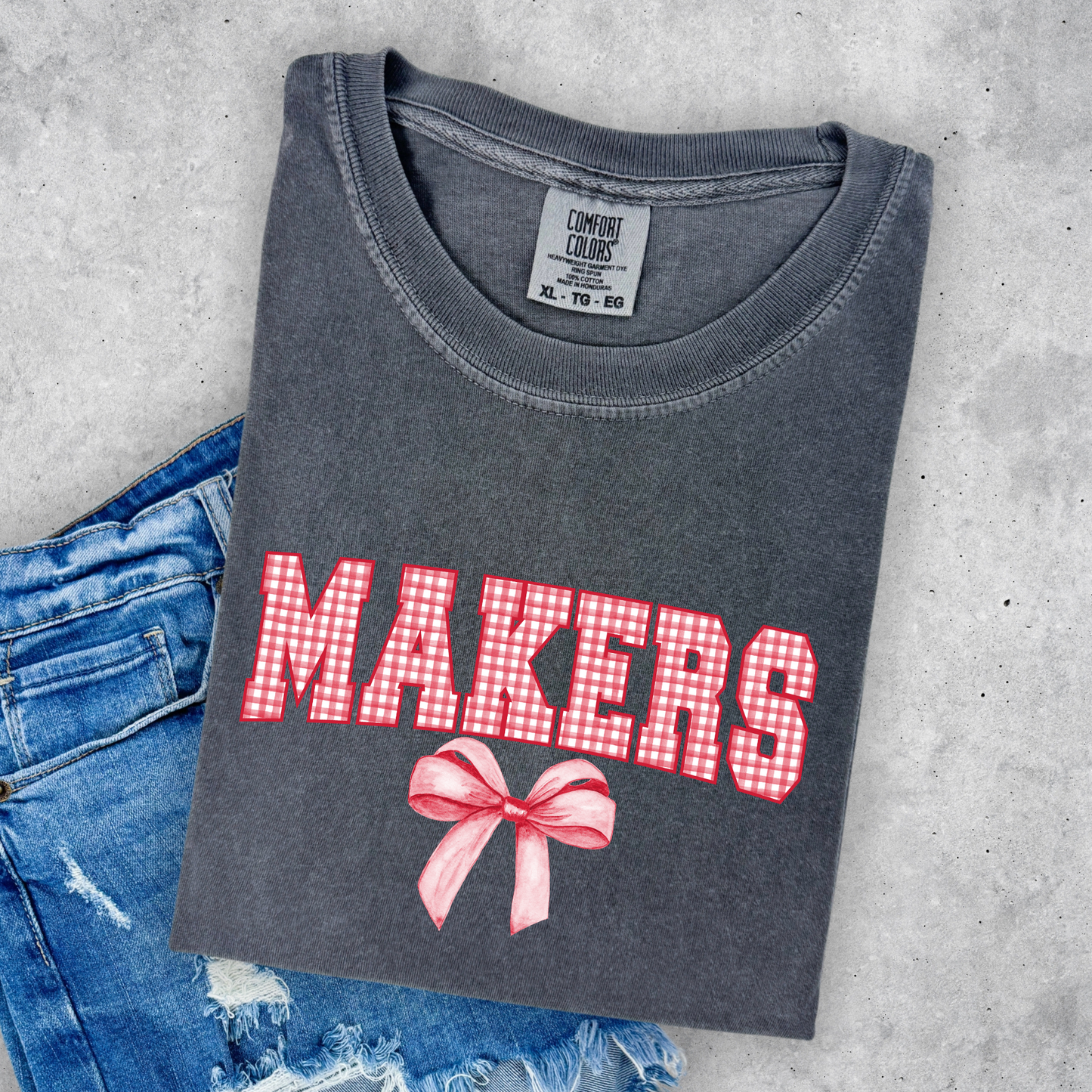 Makers Red Plaid with Bow