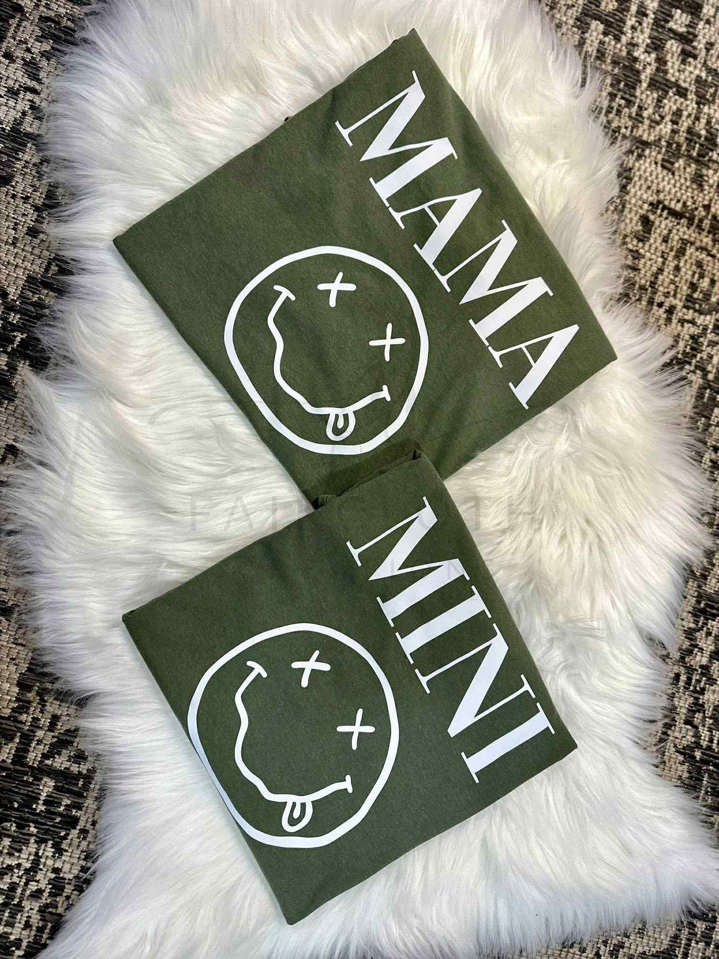 Mama and Mini Smiley Face