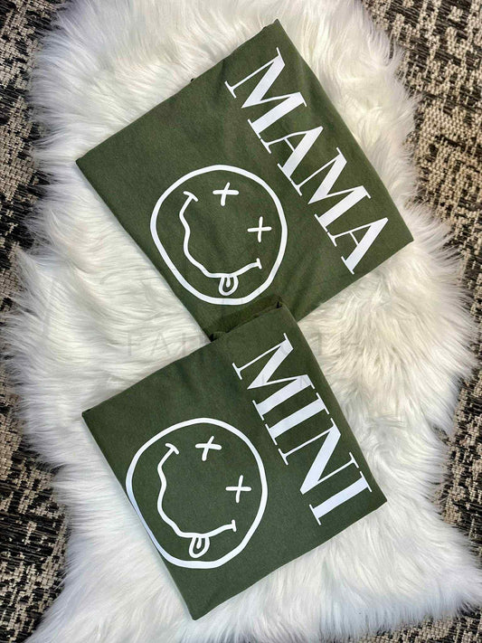 Mama and Mini Smiley Face