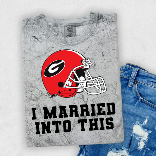 Married Into This- UGA Helmet