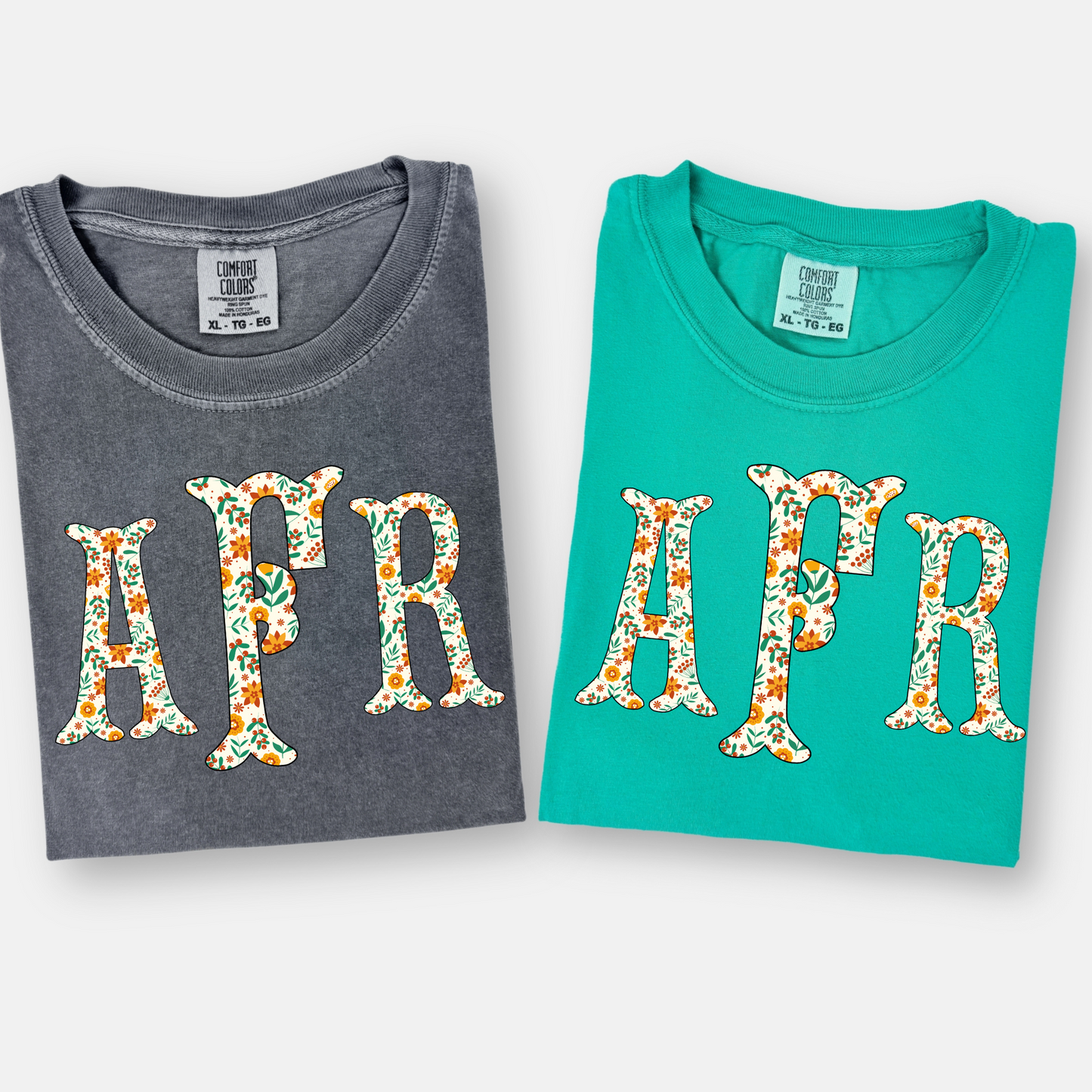 Mustard Green Fishtail Monogram