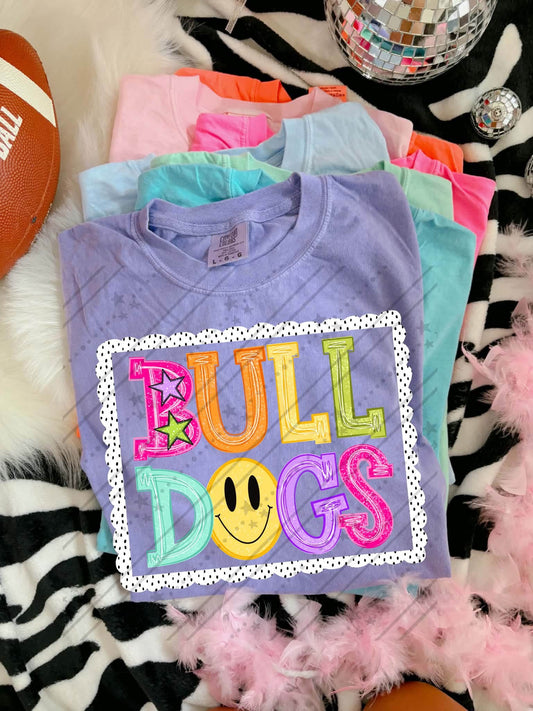 Neon Smiley Bulldogs