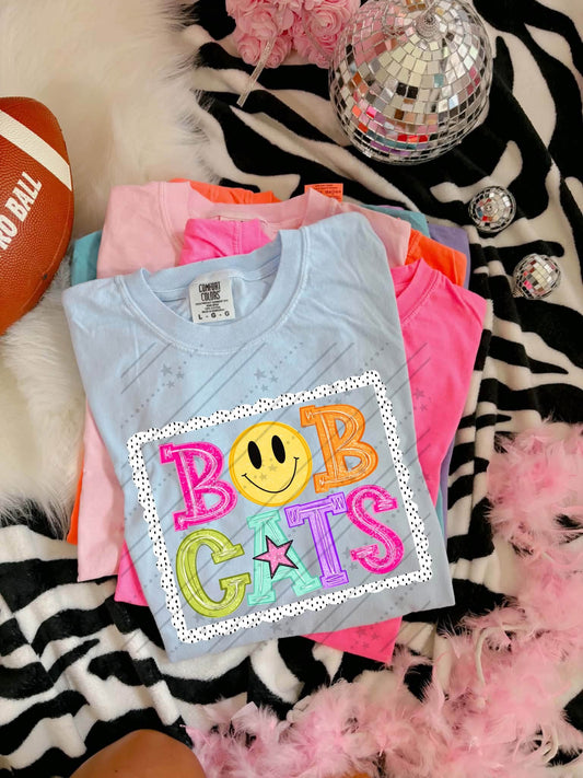 Neon Smiley Bobcats