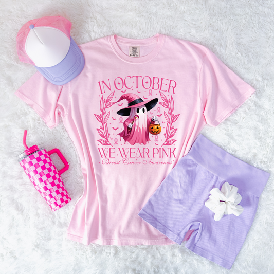 October Wear Pink Ghost with Hat