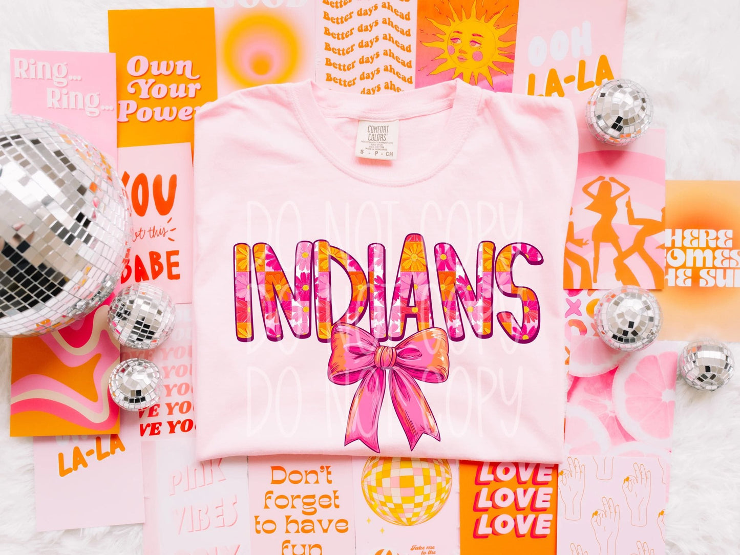 Orange Pink Indians Bow