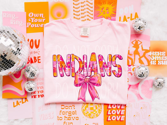 Orange Pink Indians Bow