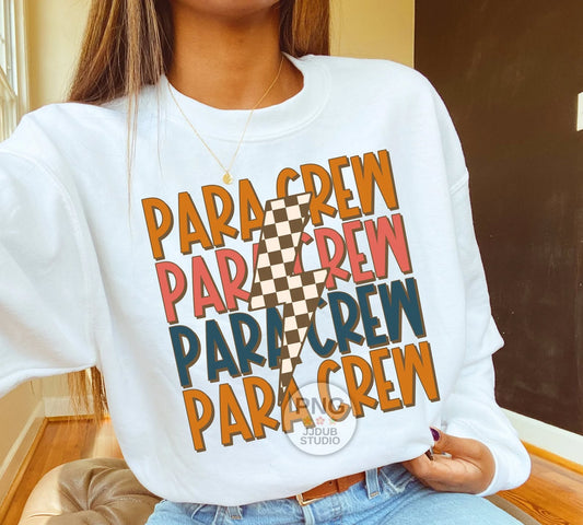 Para Crew with Checkered Bolt