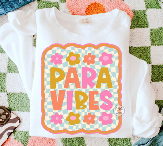 Para Vibes Pink Green and Blue Checkered