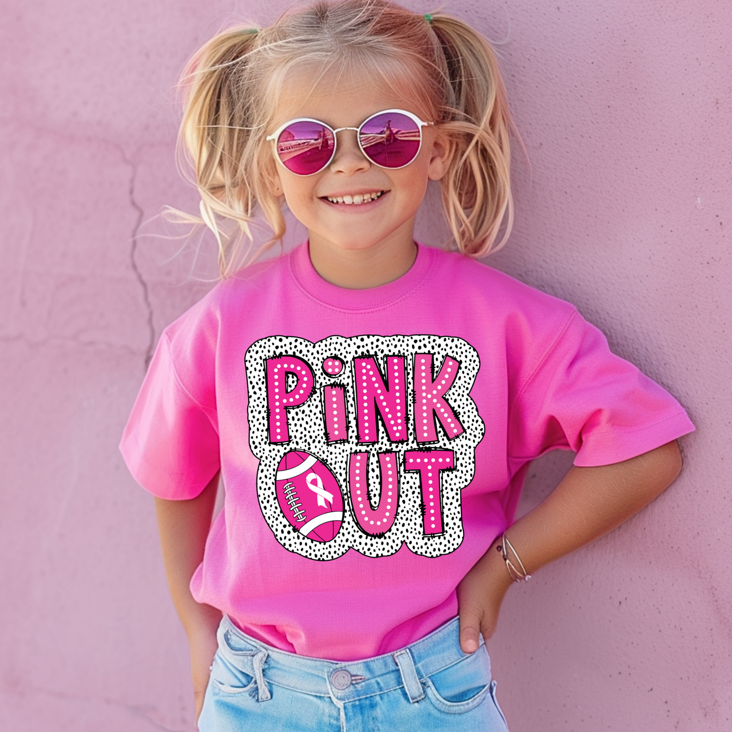 Pink Out Dotted Outline