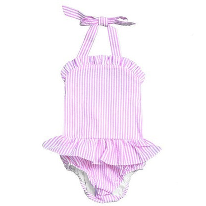 Seersucker Embroidered Bathing Suits and Coverups