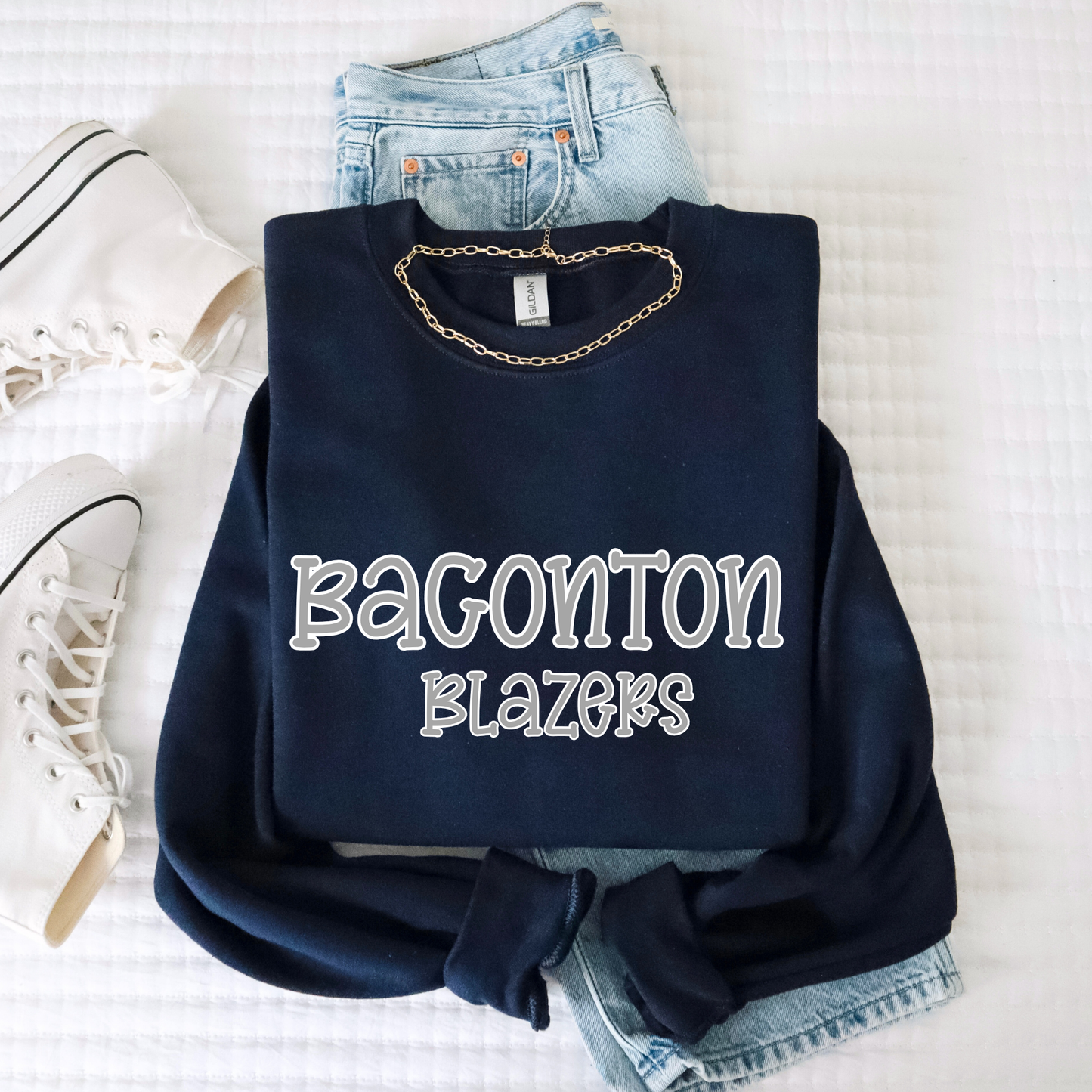 Pop Baconton Blazers- Grey and White
