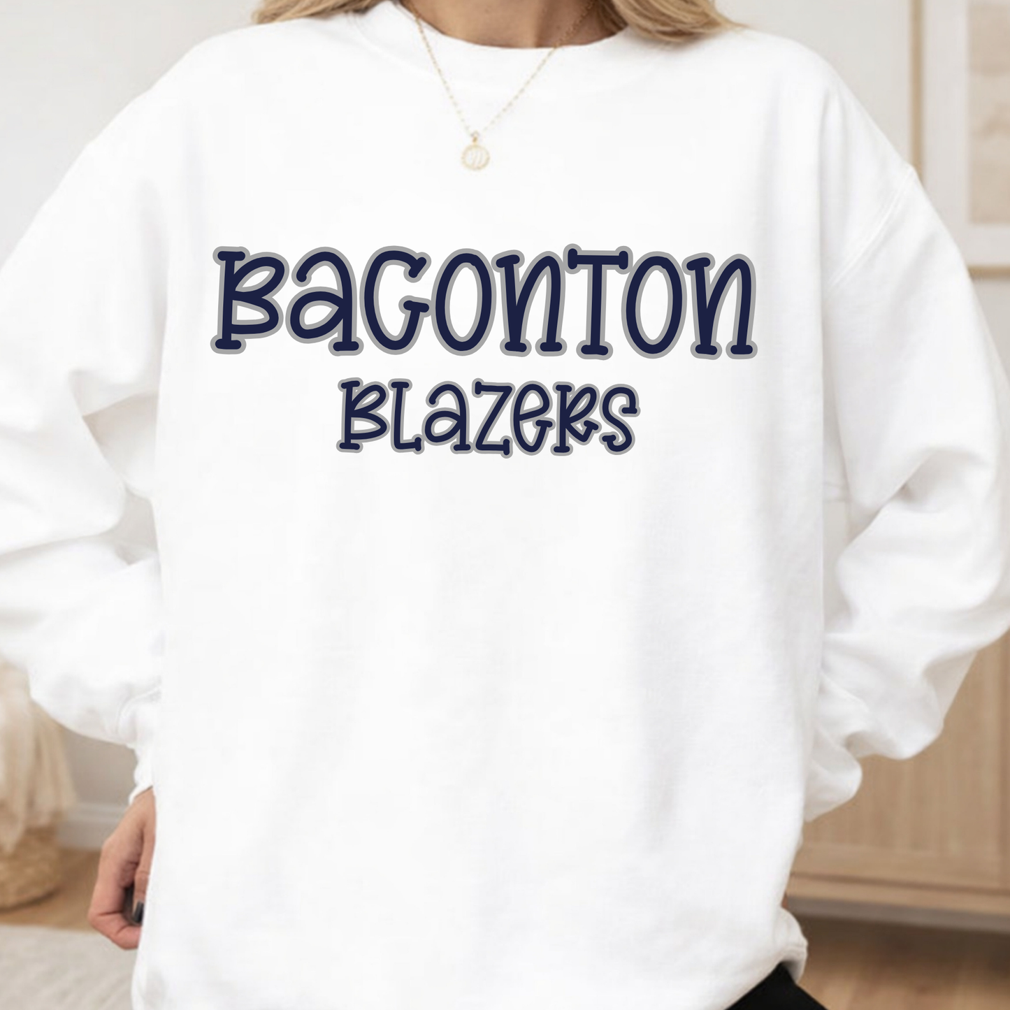 Pop Baconton Blazers- Navy with Grey