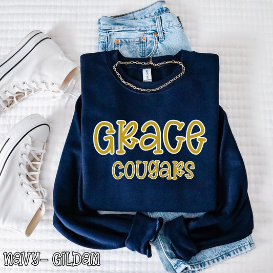 Pop Grace Cougars Gold and White