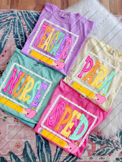 Preppy Neon School Jobs
