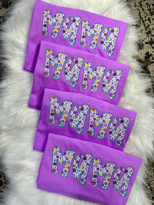 Bright Purple Floral mama