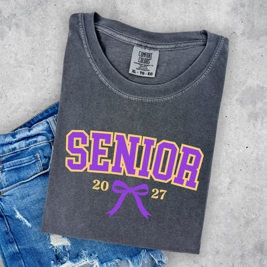 Purple and Gold Senior with Bow 2027