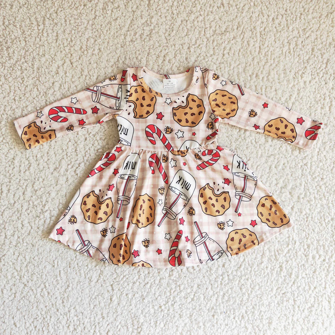 Cookies, Milk and Candy Cane Dress