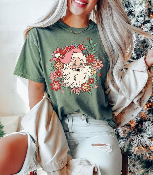 Santa with Floral Back