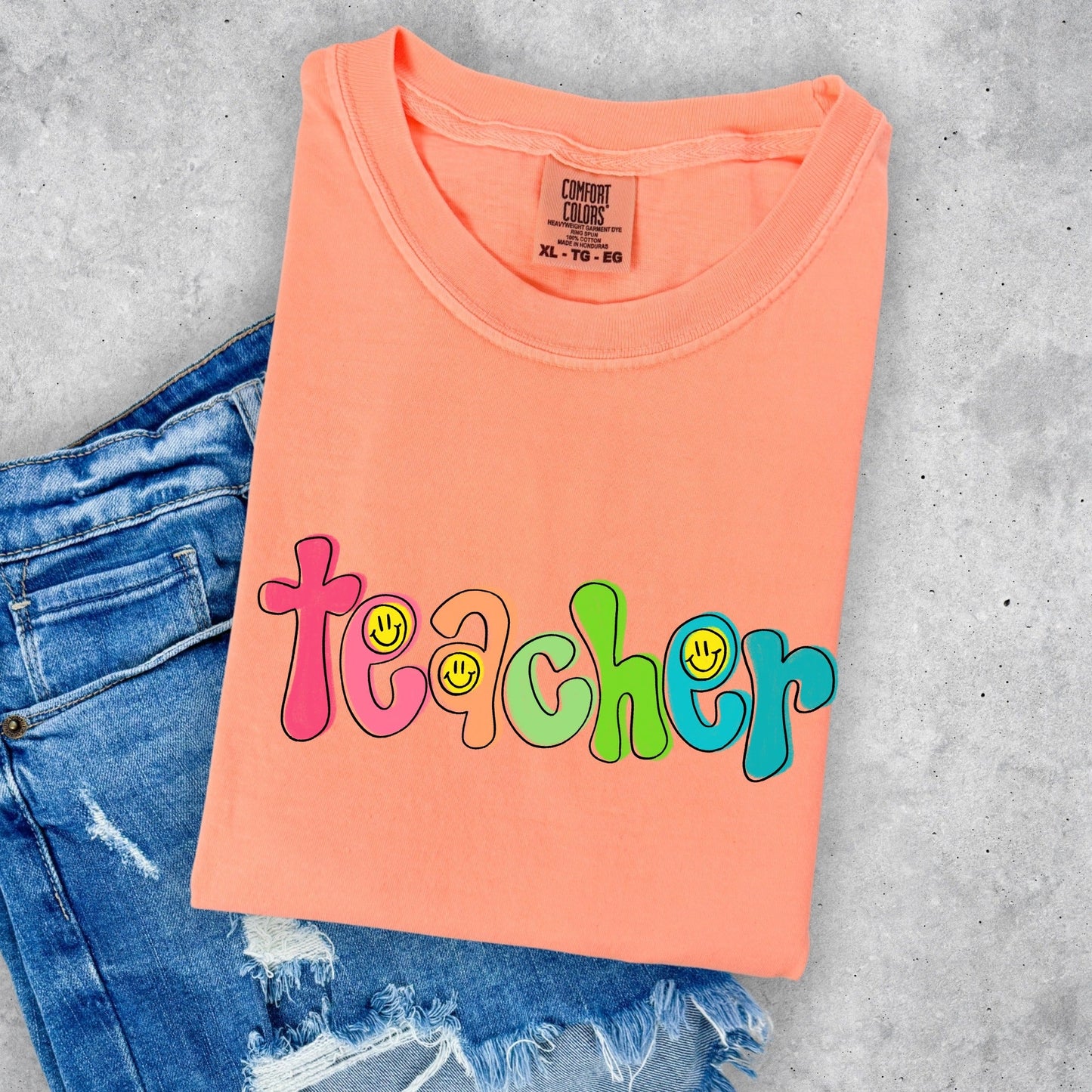 Scribble Teacher Rainbow Colored