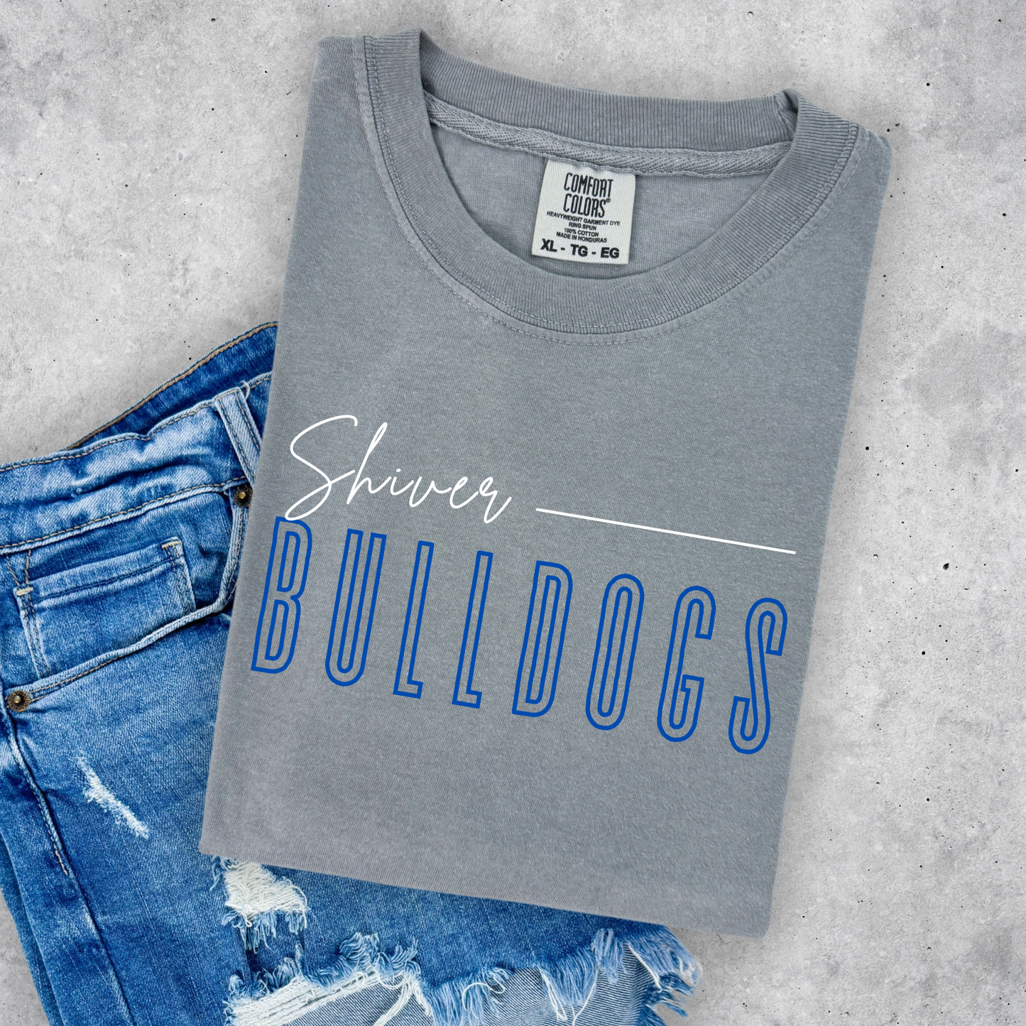 Shiver Bulldogs White Cursive