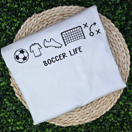Soccer Life Embroidered