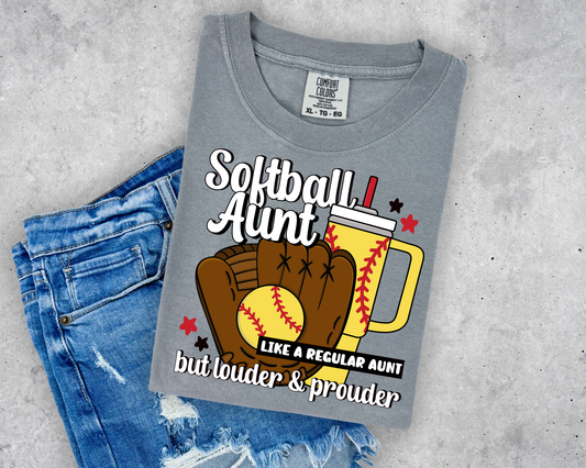 Softball Aunt Louder Prouder