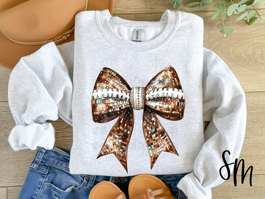 Sparkle Football Bow