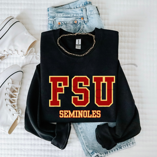 Straight- FSU Seminoles- Garnet and Gold