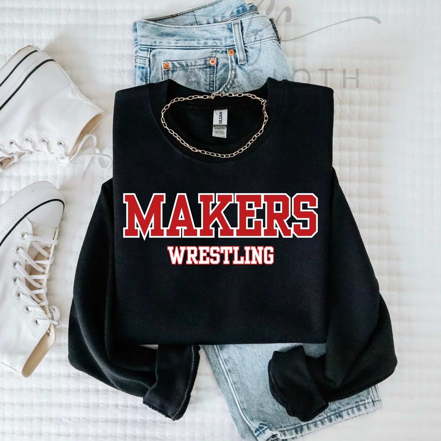 Straight- Makers Wrestling- Red and White
