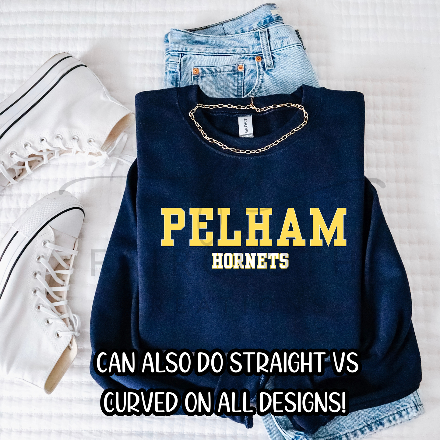 Straight- Pelham Hornets- Gold and Whtie