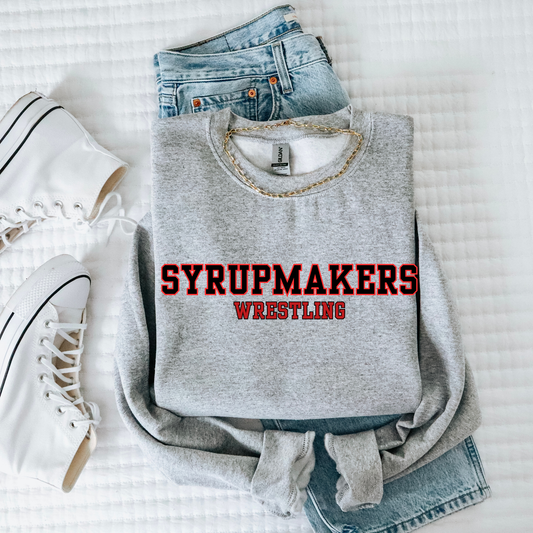 Straight- Syrupmakers Wrestling- Red and Black