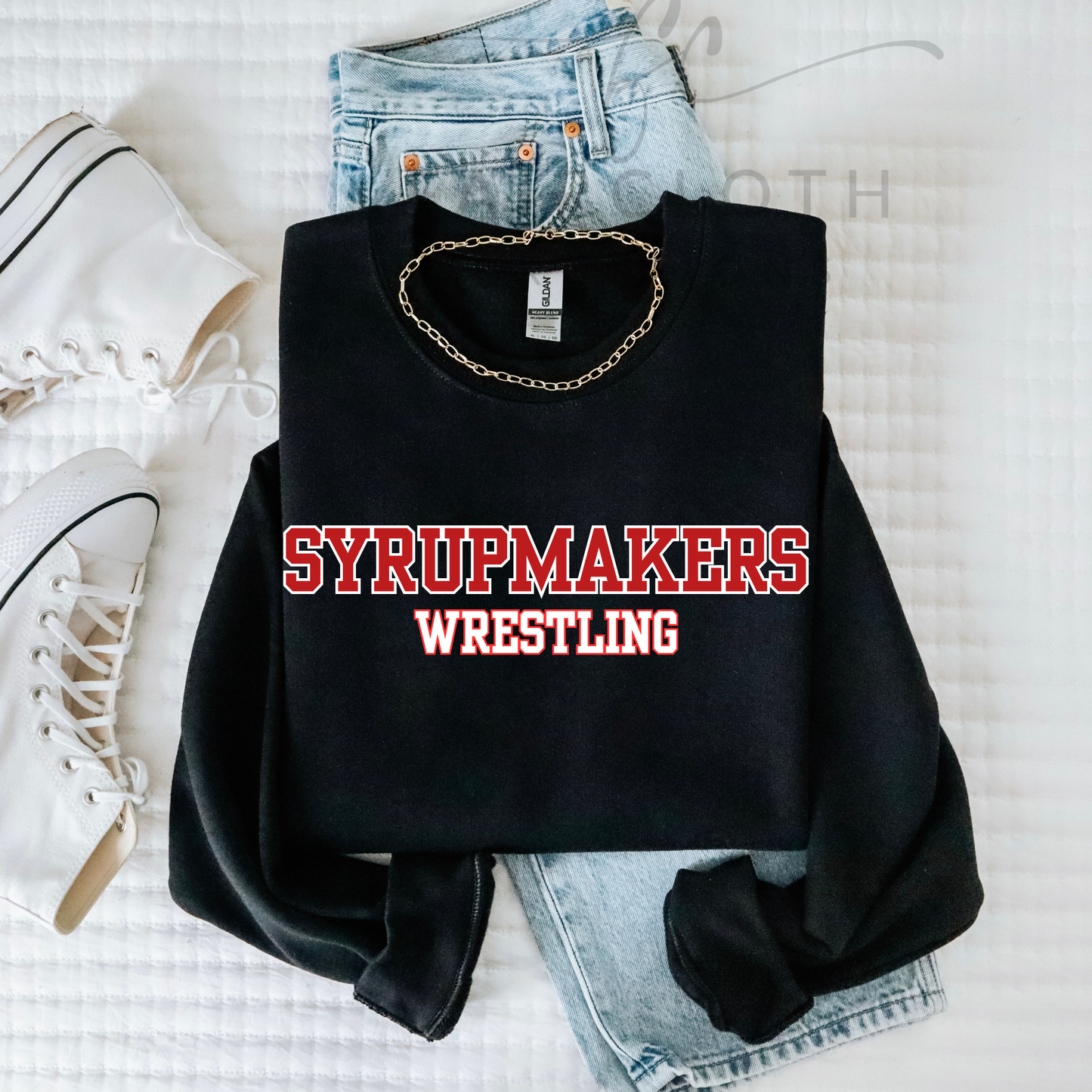 Straight-Syrupmakers Wrestling- Red and White
