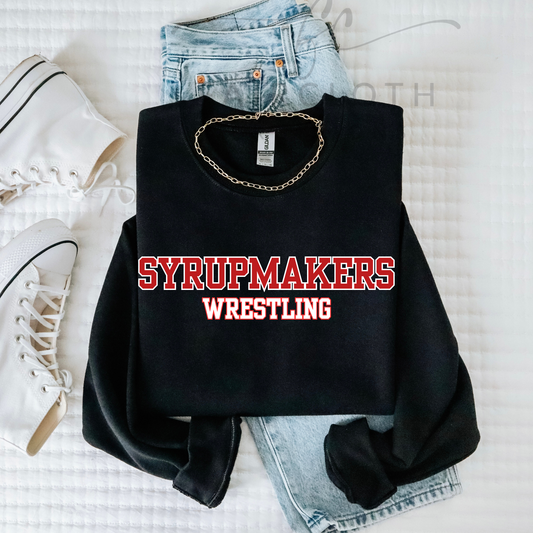 Straight-Syrupmakers Wrestling- Red and White